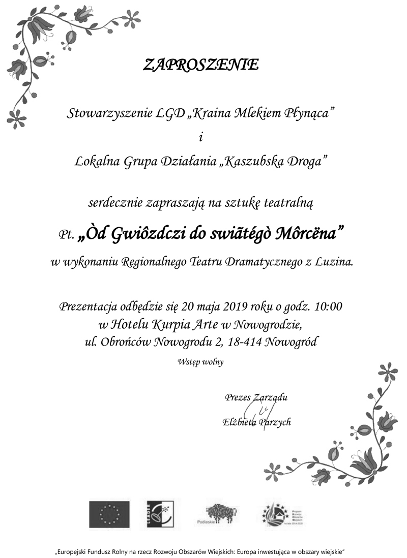 Plakat Lokalna Grupa Dzialania Kaszubska Droga